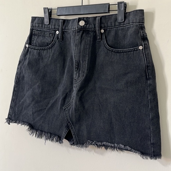 Madewell Denim Frisco Mini Skirt Lunar Wash Size 8 - Picture 4 of 10